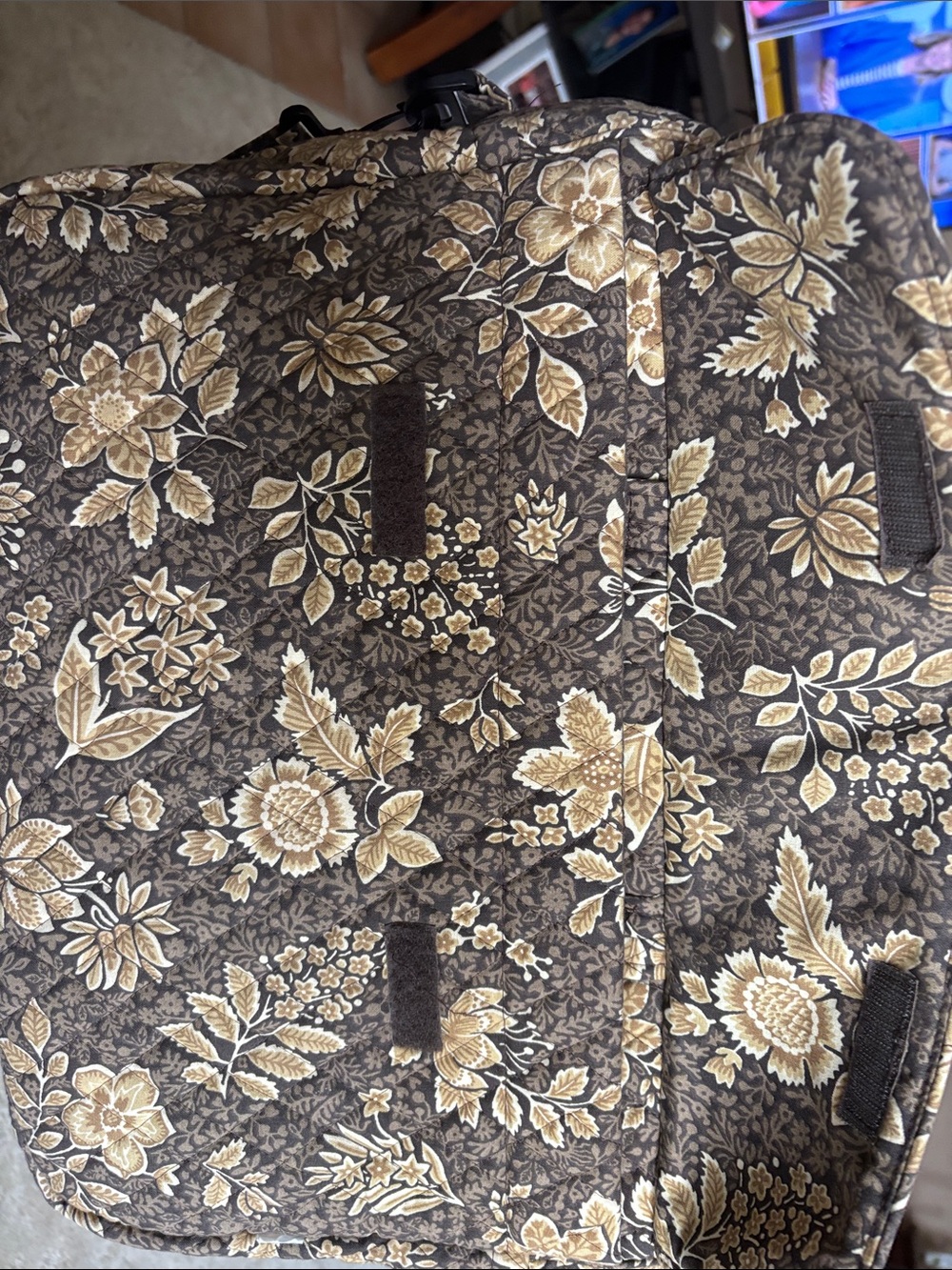 Vera Bradley Retired Java Pattern Quilted Travel Bag Euc Vintage View 4